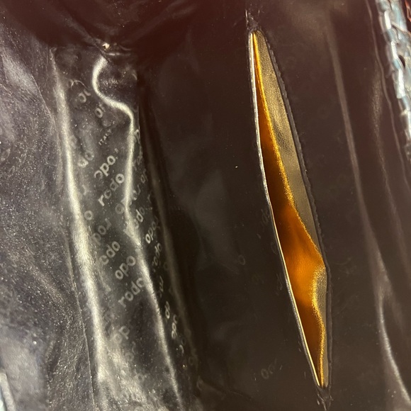 RODO ITALY BLACK HARD WICKER HANDBAG - Picture 6 of 9